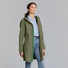 Parka pluie vert olive femme Mosse Basil, modèle Mosse, élégante et chaude pour temps humide