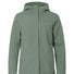 Parka velo femme Cyclist II Vaude verte avec capuche, impermee et chaude pour cyclistes en hiver