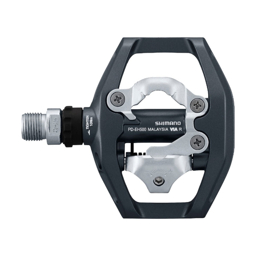 Pedales Shimano PD-EH500 SPD a un seul cote avec plateforme robuste pour velo et VTT polyvalent