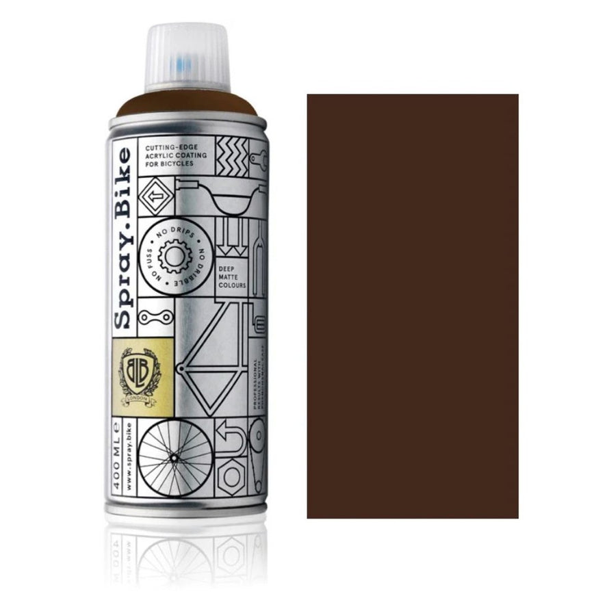Spray.Bike peinture vélo BLB London Collection 400 ml couleur brun mat pour finition durable et résistante