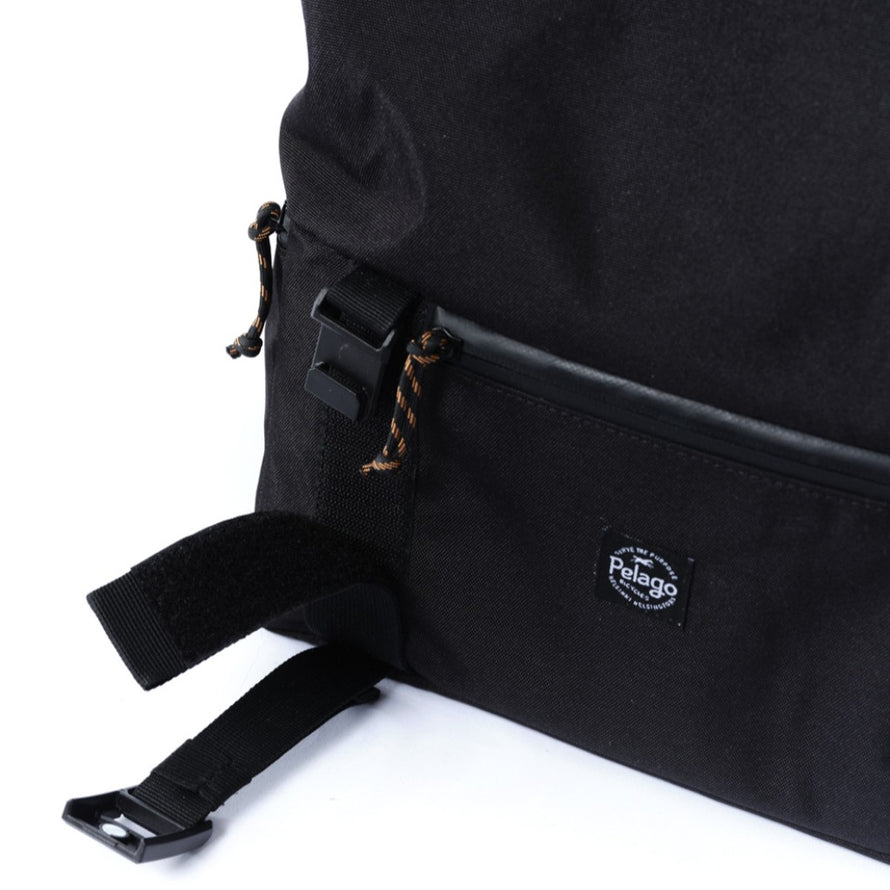 Sacoche Rackbag Eco Pelago noire détails fermeture
