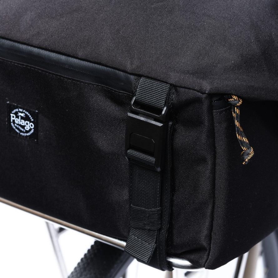 Sacoche Rackbag Eco Pelago noire détails sangles