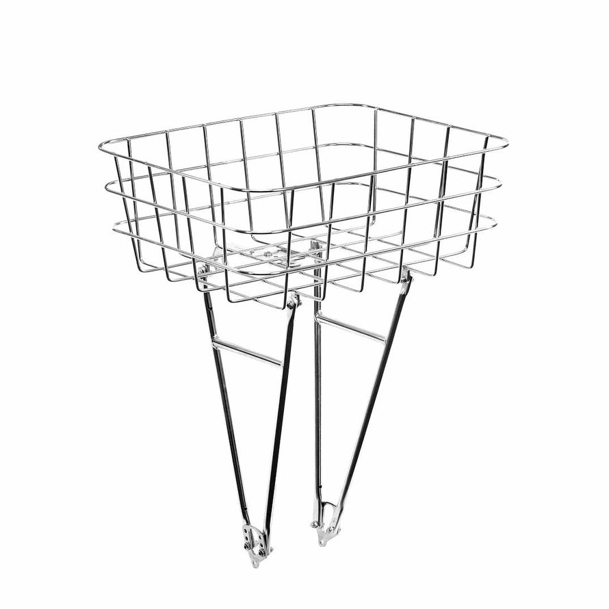 Pelago porte-bagages avant Rasket panier sur vélo argent poli
