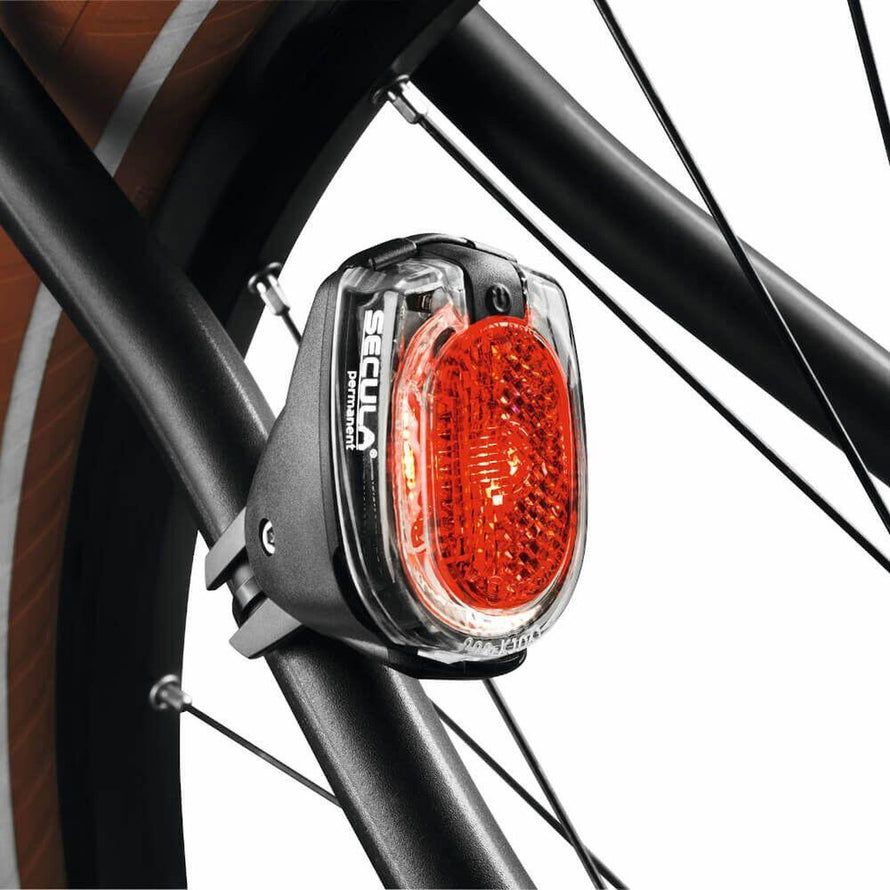 Phare arrière SECULA sur garde boue pour vélo avec dynamo, marque BUSCH pour une visibilité et sécurité renforcées