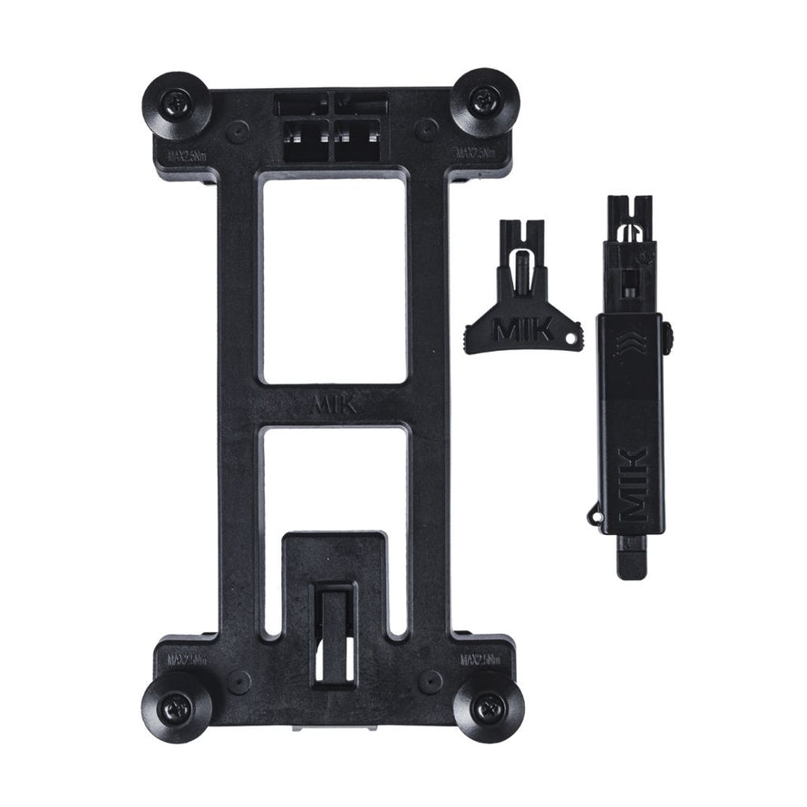 Plaque d'adaptation pour bagagerie vélo MIK 2.0 avec clés de verrouillage S et L