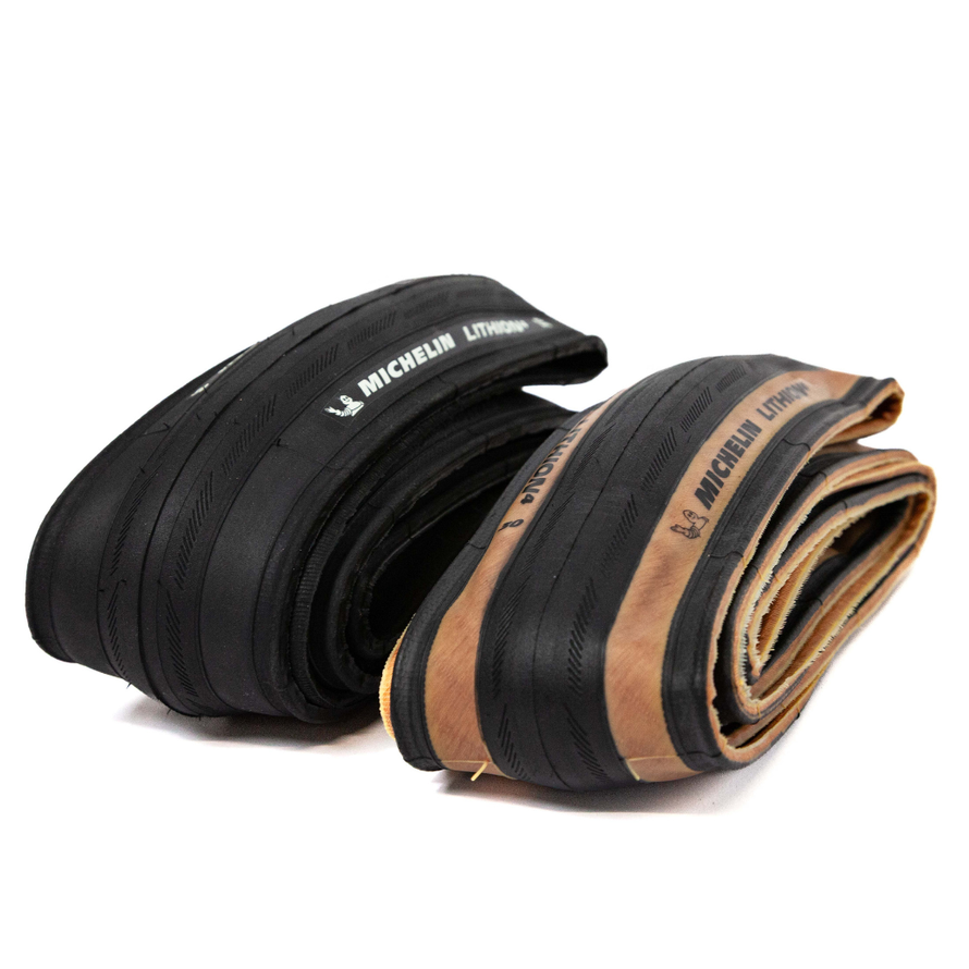 Photos des coloris du pneu Michelin Lithion 4 Performance Line 700x30c pour vélo route, alliant performance et confort