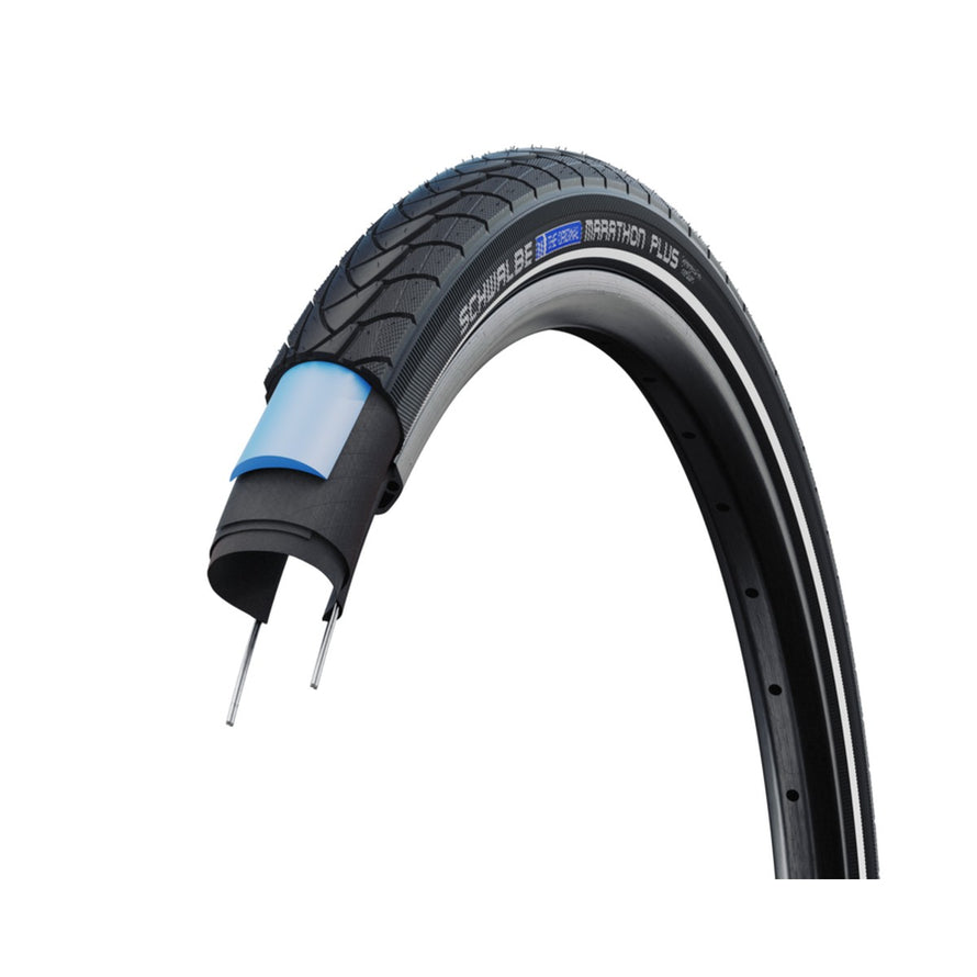 Pneu Schwalbe Marathon Plus 700 28 pouces avec protection anti-crevaison renforcée pour vélo urbain