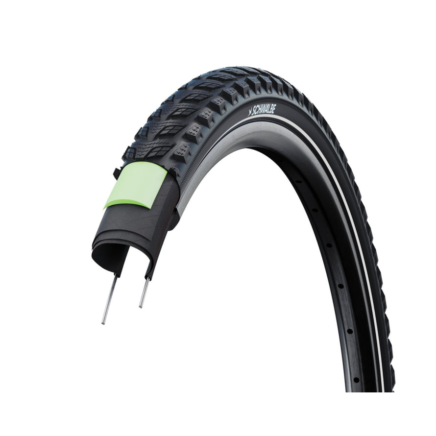 Pneu vélo ville Schwalbe Marathon 365 700 avec protection GreenGuard pour une meilleure résistance aux crevaisons