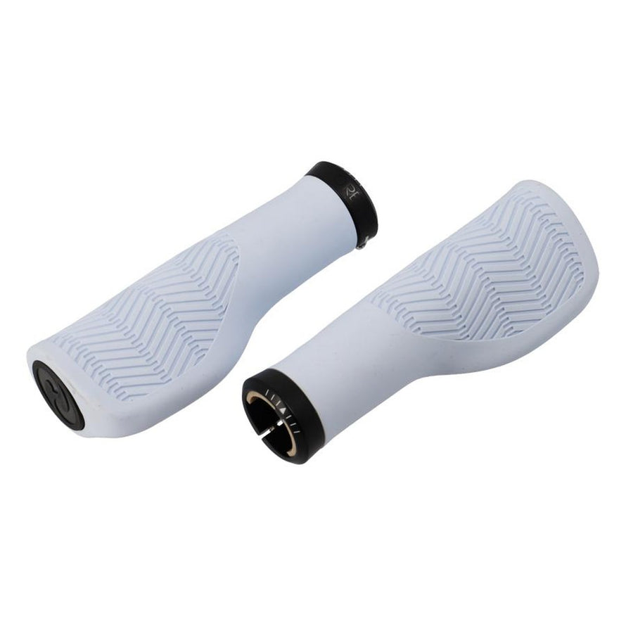 Poignées vélo ergonomiques Herrmans Nucore Town blanches pour un confort et une prise en main supérieure