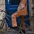 Poncho de pluie court Poule Party Damier Marron vélo déperlant recyclé urbain pratique unisexe coordonné 