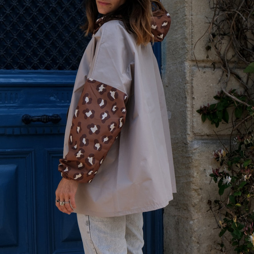 Poncho de pluie court vélo Poule Party Léopard déperlant imperméable polyester unisexe taille unique pratique écoresponsable moderne 
