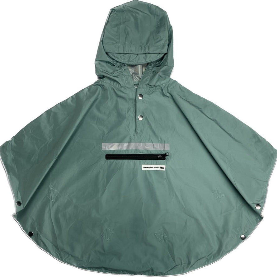 Poncho vélo The People's pour enfant vert céleste
