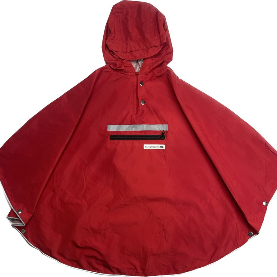Poncho vélo The People's pour enfant rouge