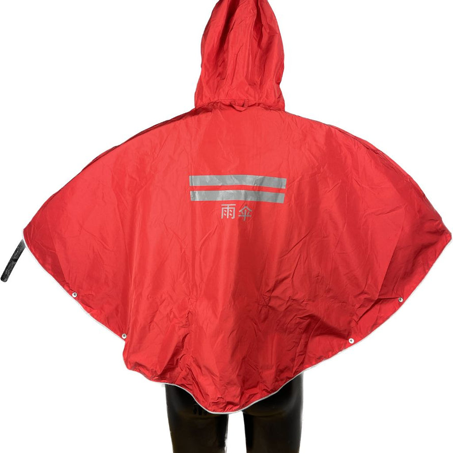 Poncho vélo The People's pour enfant rouge avec détails réfléchissants