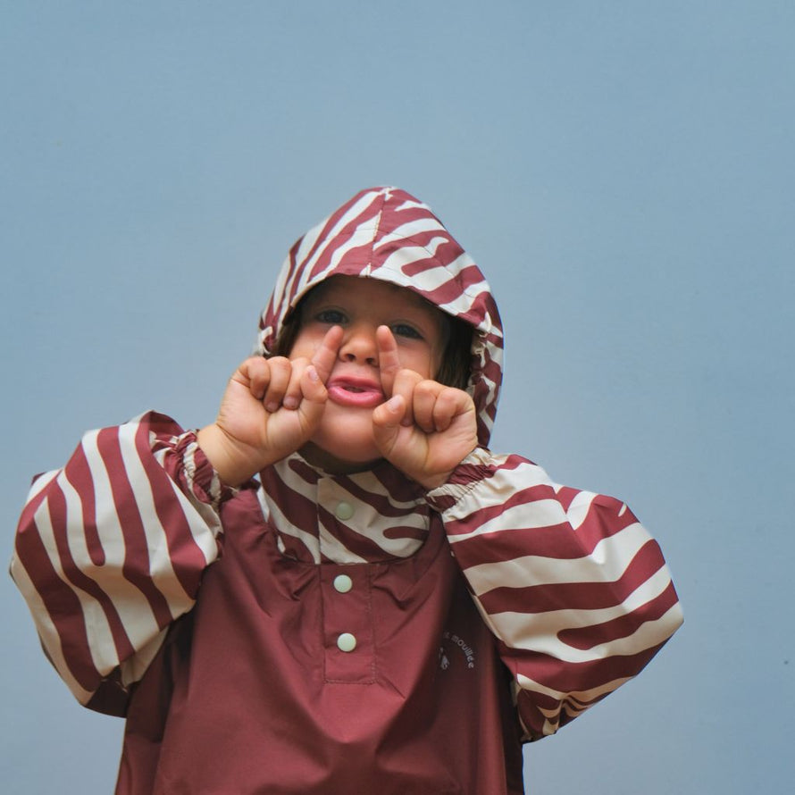 Poncho long enfant Poule Party Chocolate Zebra vélo déperlant imperméable taille unique unisexe urbain design stylé 