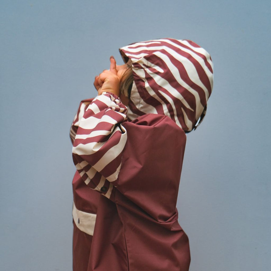 Poncho enfant Poule Party Chocolate Zebra vélo déperlant imperméable taille unique unisexe urbain design stylé 