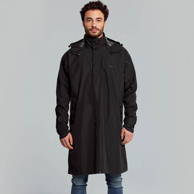 Poncho pluie respirant et étanche unisexe noir Mosse Basil - #3