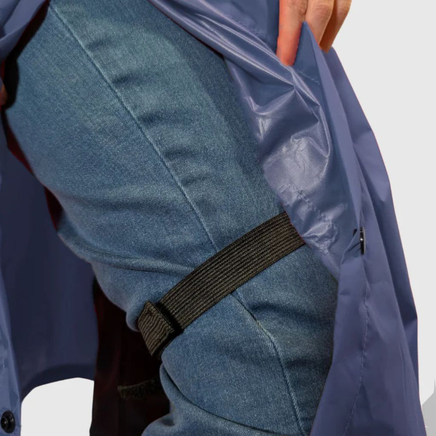 Attaches à sratch du poncho de pluie réfléchissant avec capuche pour vélo Romea Urban Circus kaki 