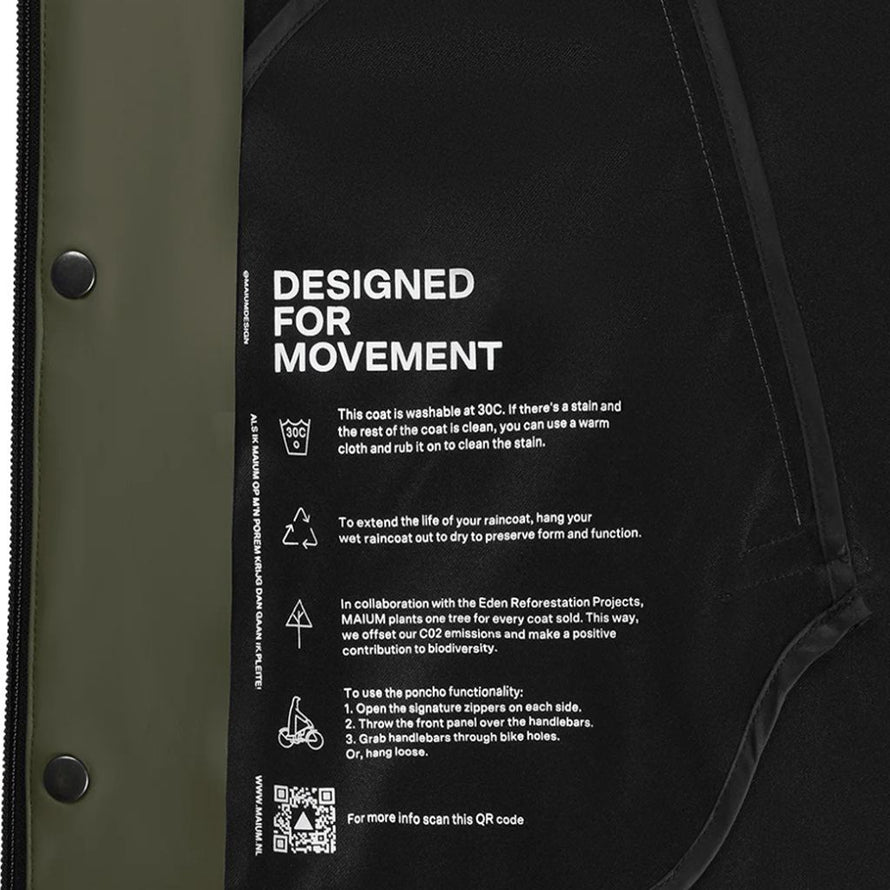 Fahrrad-Regenparka lang Original Maium Amsterdam