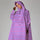 Poncho de pluie vélo recyclé Rainkiss pastel lilas, imperméable et léger pour cyclistes urbains sous la pluie