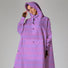 Poncho de pluie vélo recyclé Rainkiss pastel lilas, imperméable et léger pour cyclistes urbains sous la pluie