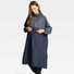 Poncho de pluie pour velo Urban Circus Romea motif bleu avec capuche et protection impermeeable