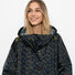 Poncho de pluie vélo Vivi Mari imperméable motif léopard kaki avec capuche pour femme cycliste urbaine élégante