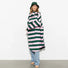 Poncho pluie vélo Vivi Mari imperméable rayé rose et vert pour cyclistes urbains tendance et pratique