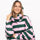 Poncho de pluie vélo Vivi Mari imperméable rayé rose et vert pour cyclistes urbains