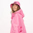 Poncho de pluie vélo Vivi Mari imperméable rose avec capuche, style féminin et protection optimale pour cyclistes urbains