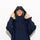 Poncho de pluie vélo Vivi Mari imperméable uni marine avec capuche, protection optimale pour cyclistes urbains