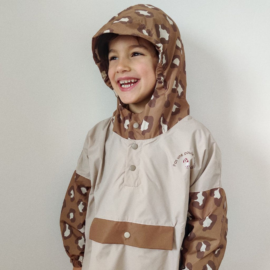 Poncho vélo garçon fun Poule Party léopard