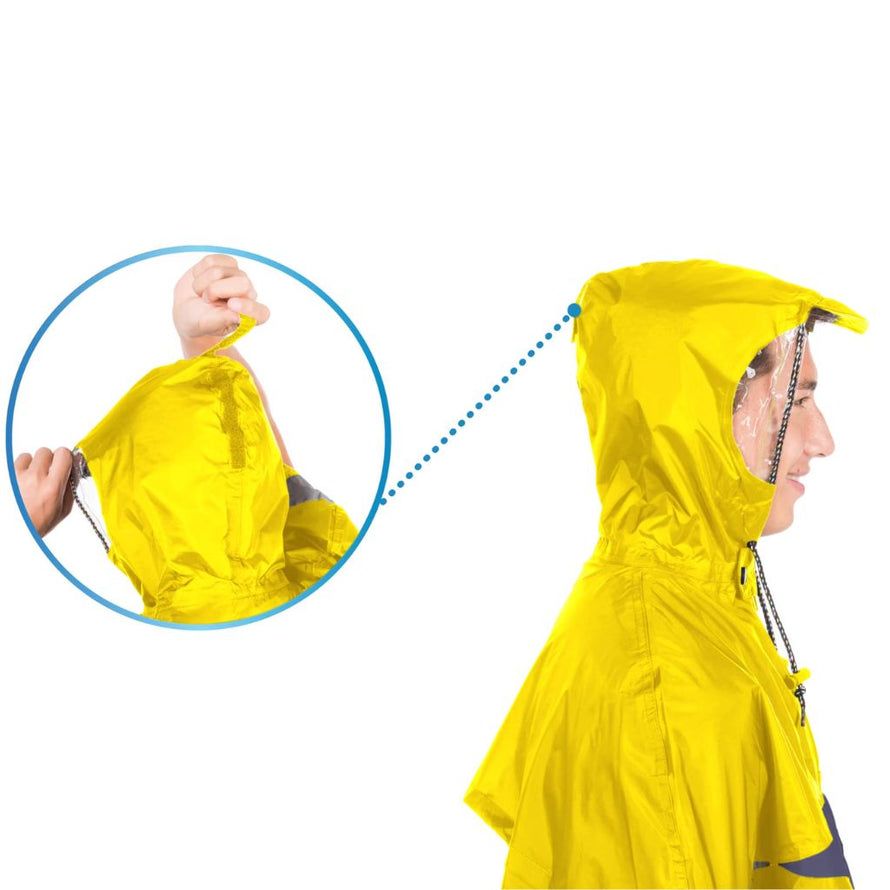 Poncho de pluie pour cyclistes Hock avec capuche à visières transparentes