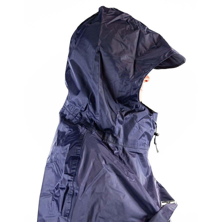 Poncho imperméable pour vélo adulte Hock Rain Stop avec capuche ajustable bleu foncé