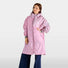 Poncho vélo zippé réfléchissant Urban Circus Francigena rose clair à motif pour cyclistes urbains, protection pluie et visibilité renforcée
