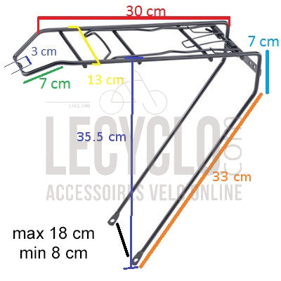 Porte bagage arrière noir pour vélo 26 pouces - #4