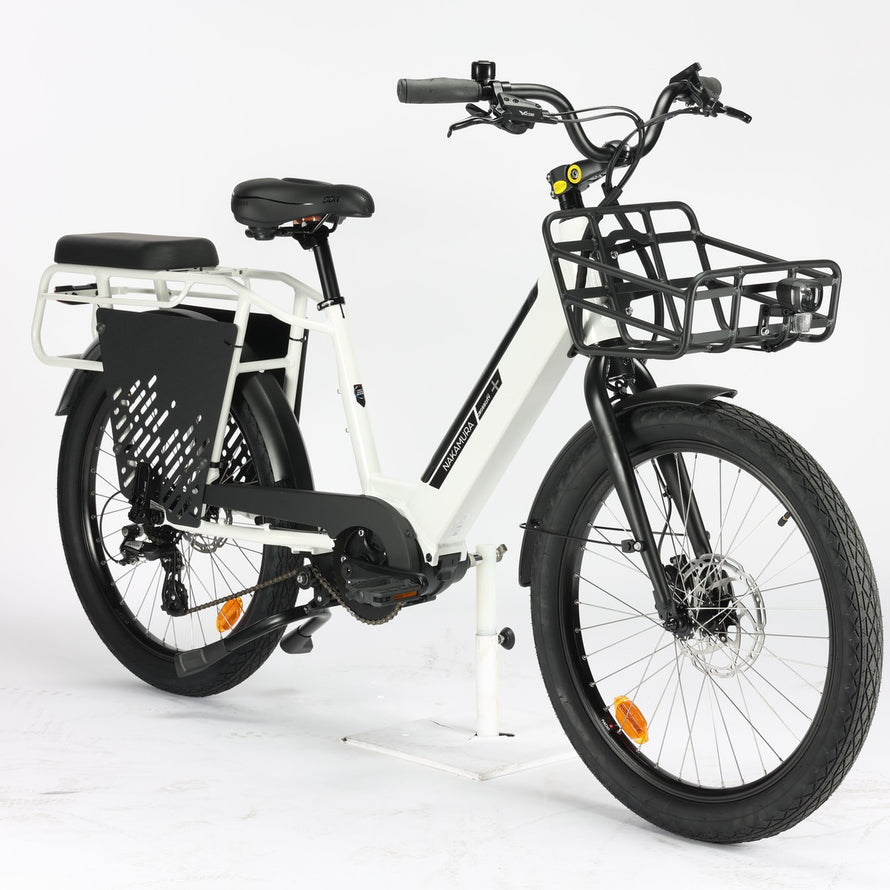 Porte-bagage avant PNA pour vélo Nakamura en acier noir, forte capacité et design robuste pour transport sécurisé