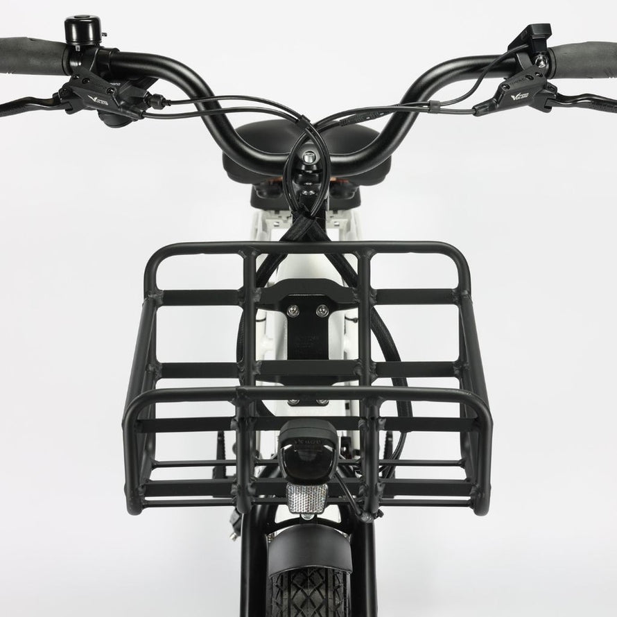 Porte-bagage avant PNA pour vélo Nakamura en acier noir, design solide et capacité optimale pour transport sécurisé