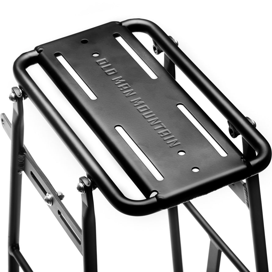 Porte bagages avant Old Man Mountain Impala noir mat, robuste et léger pour VTT et vélos tout terrain