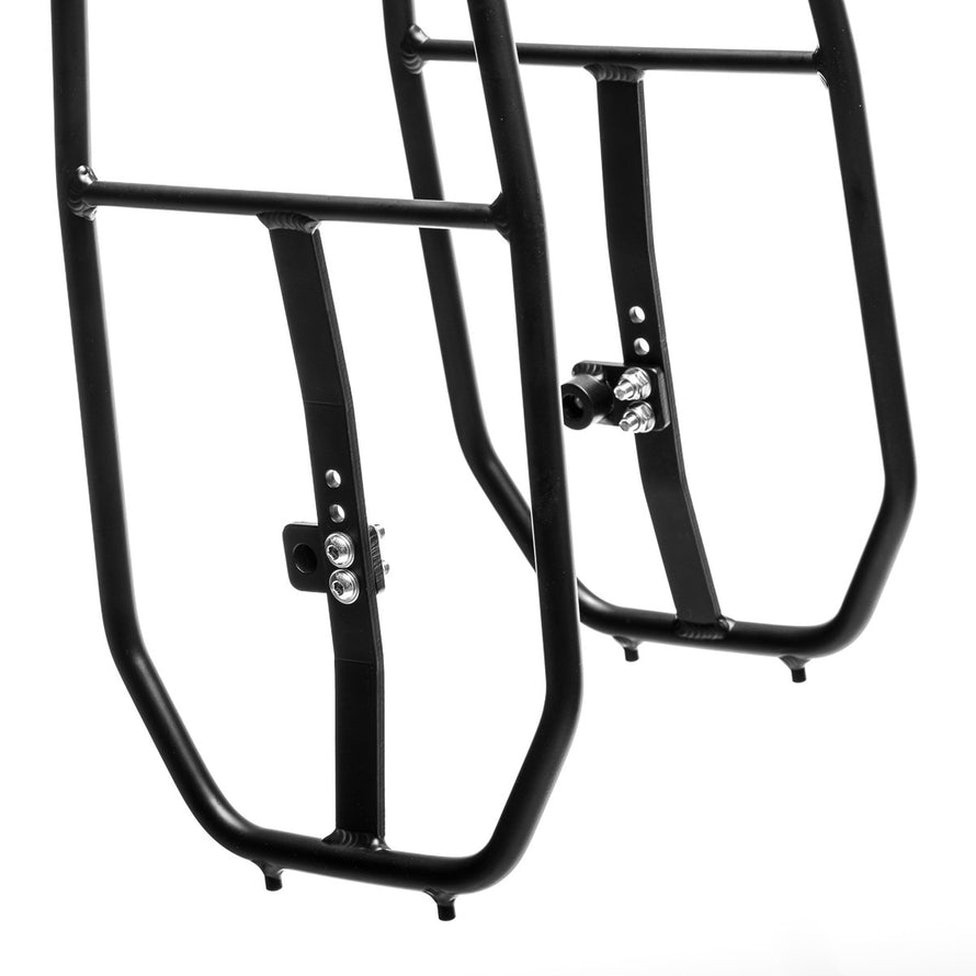 Porte bagages avant Old Man Mountain Impala en acier noir mat, conçu pour VTT et vélos tout terrain robustes