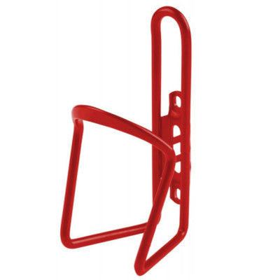 Porte bidon sur cadre de vélo rouge en aluminium anodisé - #1