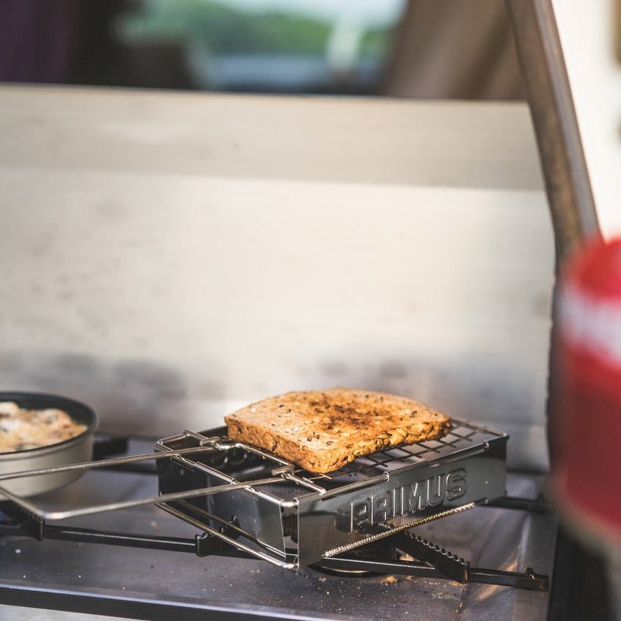 Grille-pain pliable Primus Toaster en acier inoxydable pour toasts croustillants en camping