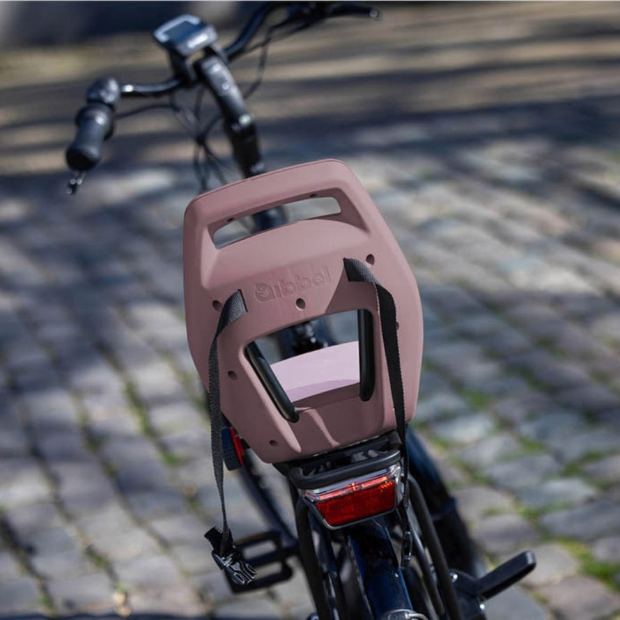 Qibbel siege velo enfant junior 6 plus fixation arriere couleur rose pour securite et confort