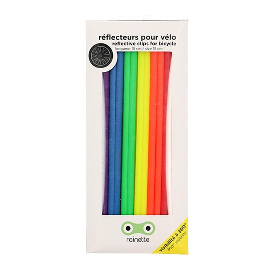 Reflecteurs pour rayons de velo 15 cm Rainette lot de 12 pour une meilleure securite et visibilite
