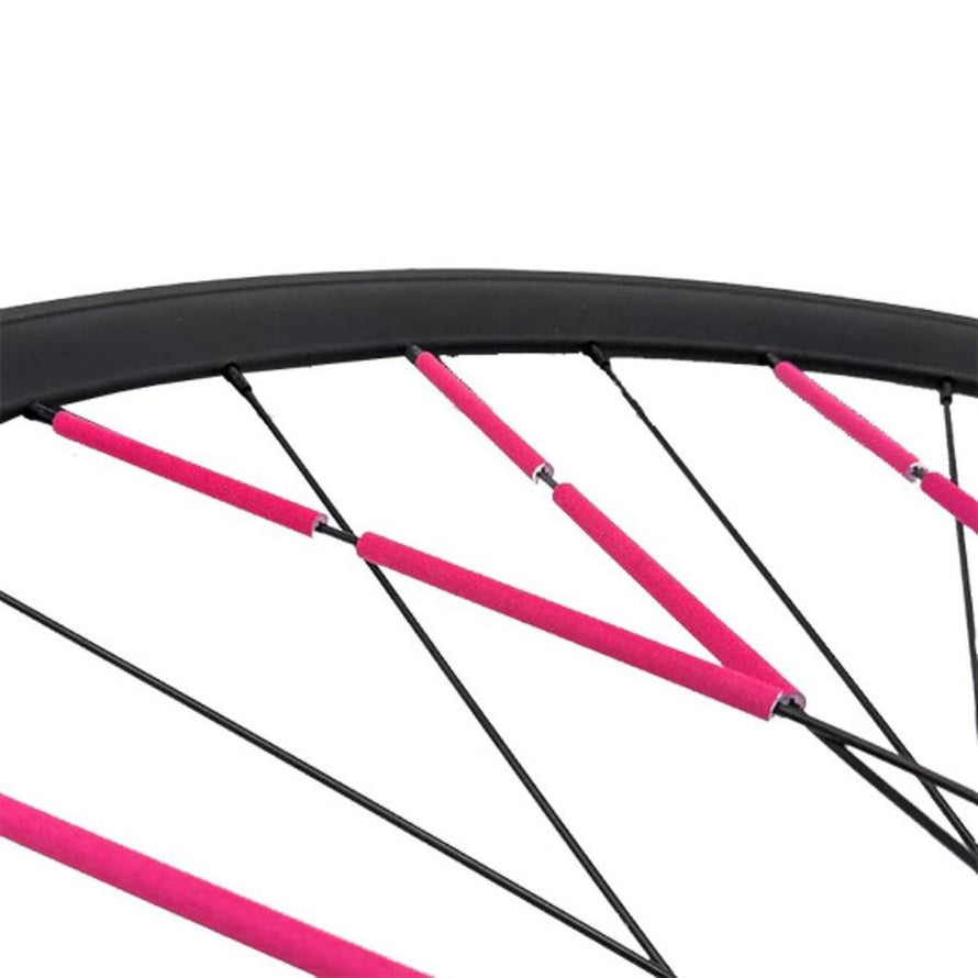 Reflecteurs rose vif pour rayons de velo Rainette 80 mm, lot de 12 pour une meilleure securite nocturne