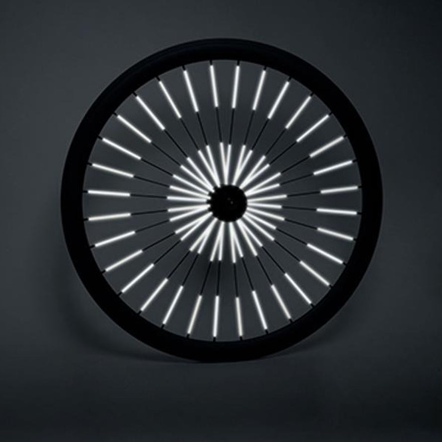Reflecteurs pour rayons de velo Rainette 80 mm pack de 12 pour une visibilite accrue en conditions de faible luminosite