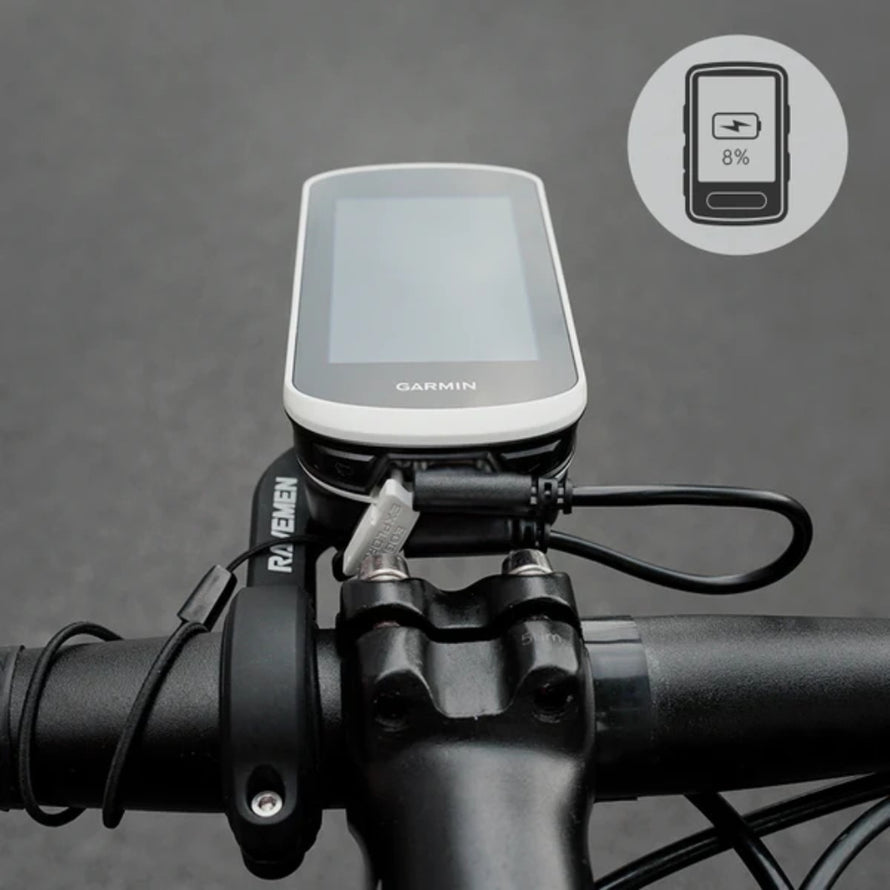 Lampe velo avant Ravemen FR300 avec fixation ergonomique compatible Garmin et Wahoo pour eclairage fiable et securise