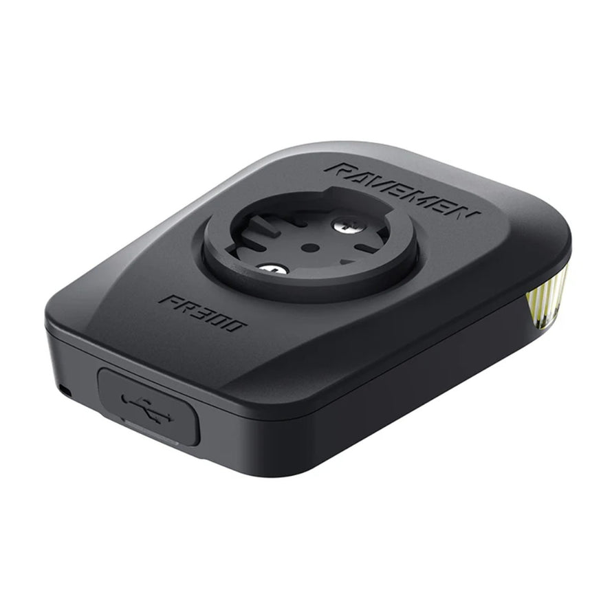 Lampe velo avant Ravemen FR300 avec fixation compatible Garmin et Wahoo pour un eclairage optimal et securise