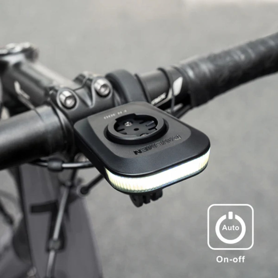Lampe vélo avant Ravemen FR300 avec support Garmin Wahoo, éclairage LED puissant et installation facile