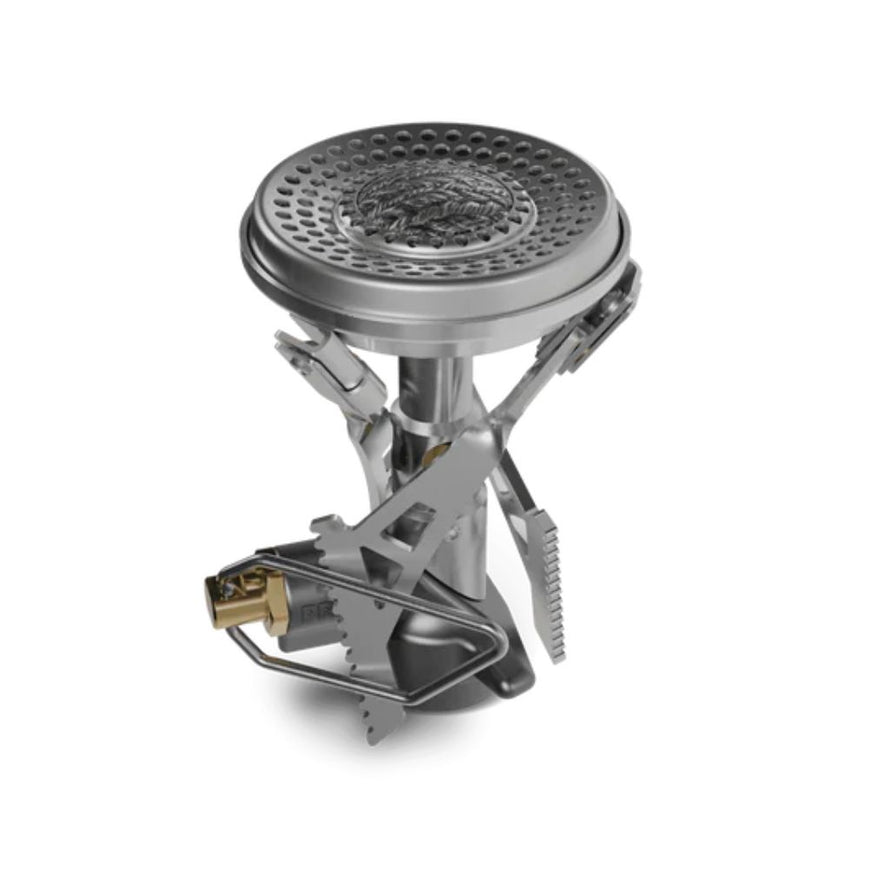 Réchaud Primus Micron III monté sur cartouche de gaz